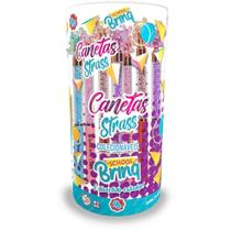 Caneta Esferográfica STRASS Unicórnio com Topper Display com 20