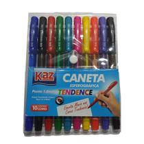 Caneta Esferográfica Tendence 10 Cores 1.0mm Kaz