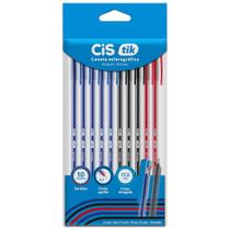 Caneta Esferográfica Tik Ponta Agulha 0.7mm Cores Básicas Blister c/ 10 Unidades - CIS Caneta Esferográfica Tik Ponta Agulha 0.7mm Cores Básicas Blister c/ 10 Unidades - CIS