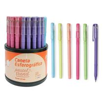 Caneta Esferográfica Tons Pastel Trend 1.0 - Dispenser c/ 50 Unidades Sortidas Leonora - 97918 Caneta Esferográfica Tons Pastel Trend 1.0 - Dispenser c/ 50 Unidades Sortidas Leonora - 97918