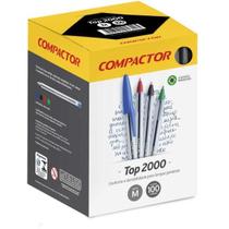 Caneta Esferográfica Top 2000 100un Preta - Compactor Caneta Esferográfica Top 2000 100un Preta - Compactor