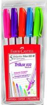 Caneta Esferográfica Triangular Trilux Com 5 Cores 1,00mm Faber-castell - FABER CASTELL Caneta Esferográfica Triangular Trilux Com 5 Cores 1,00mm Faber-castell - FABER CASTELL