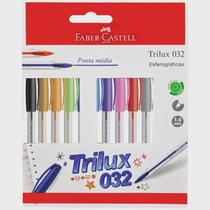 Caneta Esferográfica - Trilux 032 - 1.0mm - 10 Cores - Faber-Castell