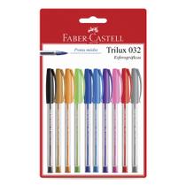 Caneta Esferográfica Trilux 032 Colors 1.0mm Colorida c/10 Unidades Faber Castell