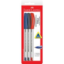 Caneta esferografica trilux 1.0mm ct.c/3 cores faber-castell