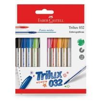 Caneta Esferográfica Trilux Com 10 Cores Faber-castell