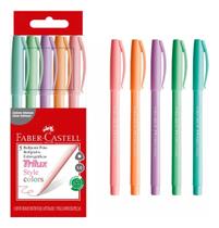 Caneta Esferográfica Trilux Style Color Pastel 1.0mm 5 Cores