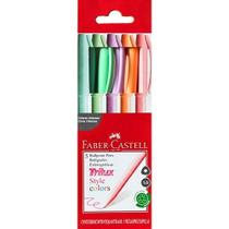 Caneta Esferográfica Trilux Style Colors com 5 Cores FABER-CASTELL Caneta Esferográfica Trilux Style Colors com 5 Cores FABER-CASTELL
