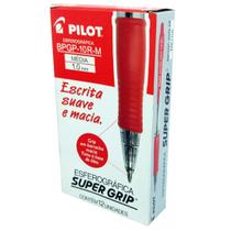 Caneta Esferográfica Vermelha Pilot Super Grip 1.0 - 12 Unidades