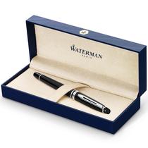 Caneta esferográfica Waterman Expert Gloss Black Chrome Trim Fine