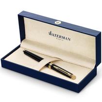 Caneta esferográfica Waterman Hémisphère Gloss preta com acabamento dourado