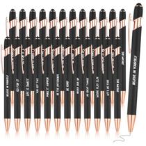 Caneta esferográfica Yeaqee Inspirational Black Ink 24 unidades com caneta Caneta esferográfica Yeaqee Inspirational Black Ink 24 unidades com caneta