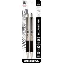 Caneta Esferográfica Zebra Pen F-402 - Ponta Fina 0,7 mm - Aço Inoxidável