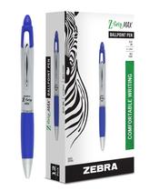Caneta esferográfica Zebra Pen Z-Grip MAX, 1,0 mm, tinta azul, pacote com 12