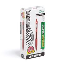 Caneta esferográfica Zebra Pen Z-Grip retrátil vermelha média 12 unidades Caneta esferográfica Zebra Pen Z-Grip retrátil vermelha média 12 unidades