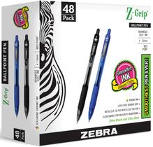 Caneta Esferográfica Zebra Z-Grip Retrátil 1.0mm - Pacote com 48 Caneta Esferográfica Zebra Z-Grip Retrátil 1.0mm - Pacote com 48