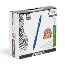 Caneta esferográfica Zebra Z-Grip Retrátil de Tinta Azul Média 48 Caneta esferográfica Zebra Z-Grip Retrátil de Tinta Azul Média 48