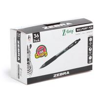 Caneta esferográfica Zebra Z-Grip retrátil média de 1,0 mm, pacote com 36 Caneta esferográfica Zebra Z-Grip retrátil média de 1,0 mm, pacote com 36