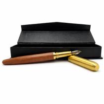 Caneta executiva tinteiro ponta pena amadeirado 0,5mm luxo Caneta executiva tinteiro ponta pena amadeirado 0,5mm luxo