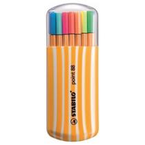 Caneta Extrafina Stabilo Point 88 - Estojo com 15 Cores + 5 Cores Neon