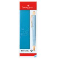 Caneta Faber Castell 1.0 poly ball urban azul gold com estojo