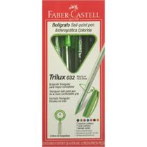 Caneta Faber Castell Esferográfica Trilux Verde C/12 Un