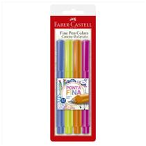 Caneta Faber Castell Fine Pen 0.4Mm 4 Cores Az Vd Lj E Rs