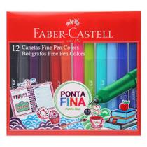 Caneta faber-castell fine pen colors c/12