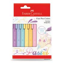 Caneta Faber-castell Fine Pen Colors Pastel 0,4 6 Cores