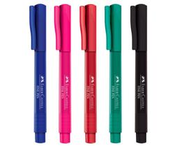 Caneta Fine Pen 0.4mm Faber-Castell Ponta Fina Kit c/ 5 Cores