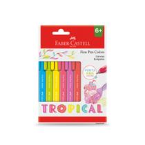 Caneta Fine Pen Colors 0.4 - Tropical c/ 6 - Faber-Castell