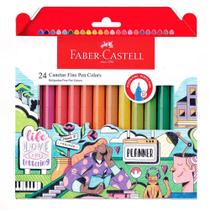 Caneta Fine Pen Colors com 24 Unidades - Faber-Castell Caneta Fine Pen Colors com 24 Unidades - Faber-Castell