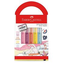 Caneta Fine Pen Colors Faber-castell 0.4Mm Revigora e Energiza 5 Cores com Cheirinho