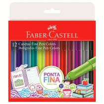 Caneta Fine Pen Colors Faber Castell Estojo Com 12