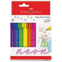 Caneta Fine Pen Neon 6 Cores 0.4 Faber Castell