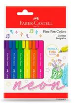 Caneta Fine Pen Neon com 6 Unidades - Faber-Castell