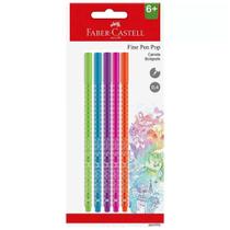 Caneta Fine Pen Pop 5 Cores 0.4 Faber Castell Caneta Fine Pen Pop 5 Cores 0.4 Faber Castell