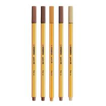 Caneta Fineliner 0.4mm Point 88 5 Tons de Marrom - Stabilo Caneta Fineliner 0.4mm Point 88 5 Tons de Marrom - Stabilo