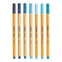 Caneta Fineliner 0.4mm Point 88 7 Tons de Azul - Stabilo