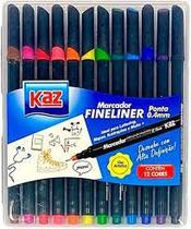 Caneta Fineliner 0,4mm Kaz - 12 Unidades Caneta Fineliner 0,4mm Kaz - 12 Unidades