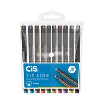 Caneta Fineliner Cis Tip Line 0,4mm 10 Cores