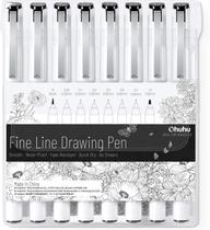 Caneta Fineliner Ohuhu Micro Drawing de 8 pontas à prova d'água