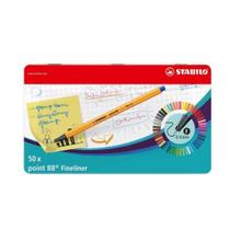 Caneta Fineliner Stabilo Point 88 50 Cores Lata