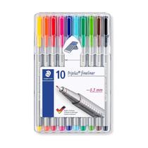 Caneta Fineliner Staedtler Triplus 0.3mm com 10 Cores
