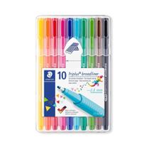 Caneta Fineliner Staedtler Triplus Broadliner 10 Cores