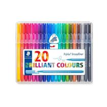 Caneta Fineliner Staedtler Triplus Broadliner 20 Cores