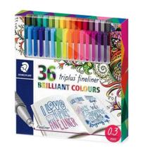 Caneta Fineliner Triplus STAEDTLER Ponta Fina 0.3mm 36 Cores Caneta Fineliner Triplus STAEDTLER Ponta Fina 0.3mm 36 Cores