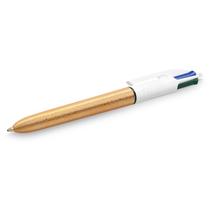 Caneta Firework Dourada Brilhante Média Ponta Retrátil 4 Cores Premium Bic