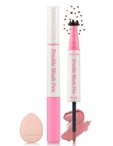 Caneta Freckle Stamp Blush Erinde Natural 2 em 1 marrom claro
