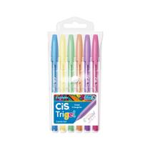 Caneta Gel 0.8mm CiS Trigel Pastel Corpo Triangular 6 Ergonômico Cores Suaves Anotações Desenho Caneta Gel 0.8mm CiS Trigel Pastel Corpo Triangular 6 Ergonômico Cores Suaves Anotações Desenho